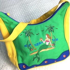 Kulanui Trademark  Cloth Beach Mermaid Purse Vtg